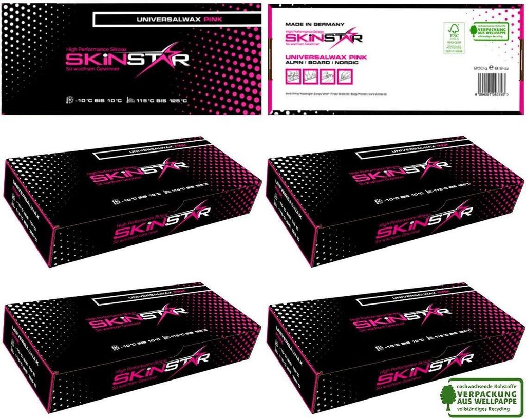 SKINSTAR Universal Wachs All IN ONE Ski Wax 1Kg