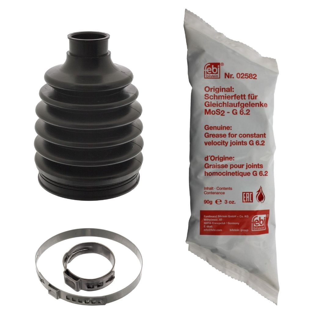 FEBI BILSTEIN Faltenbalgsatz Antriebswelle Radseitig für FORD Fiesta Mk6 Schrägheck (JA8, JR8) 49883