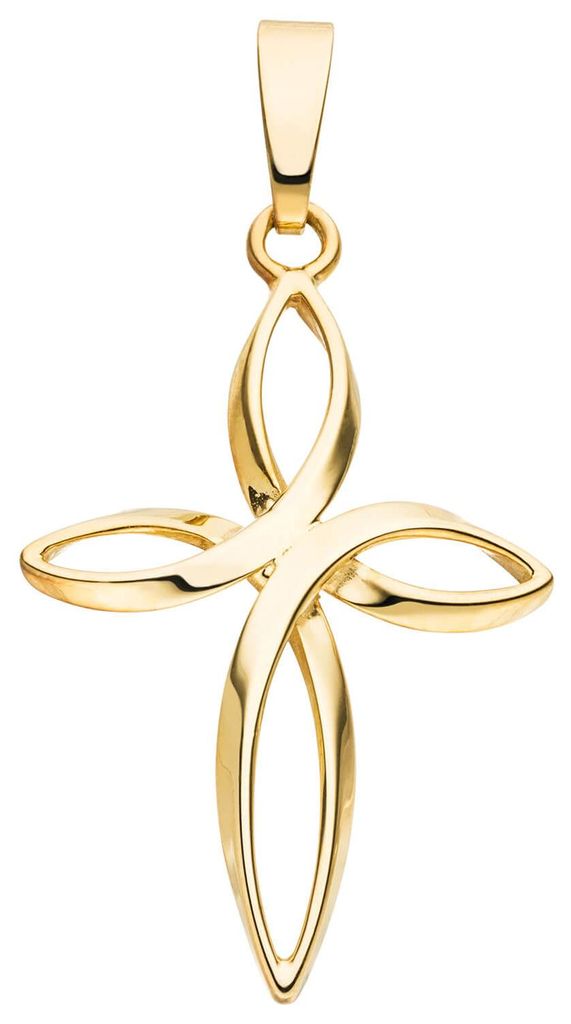 Anhänger Kreuz 31,7x19,5mm aus 375 Gold Gelbgold glänzend Produktbild 