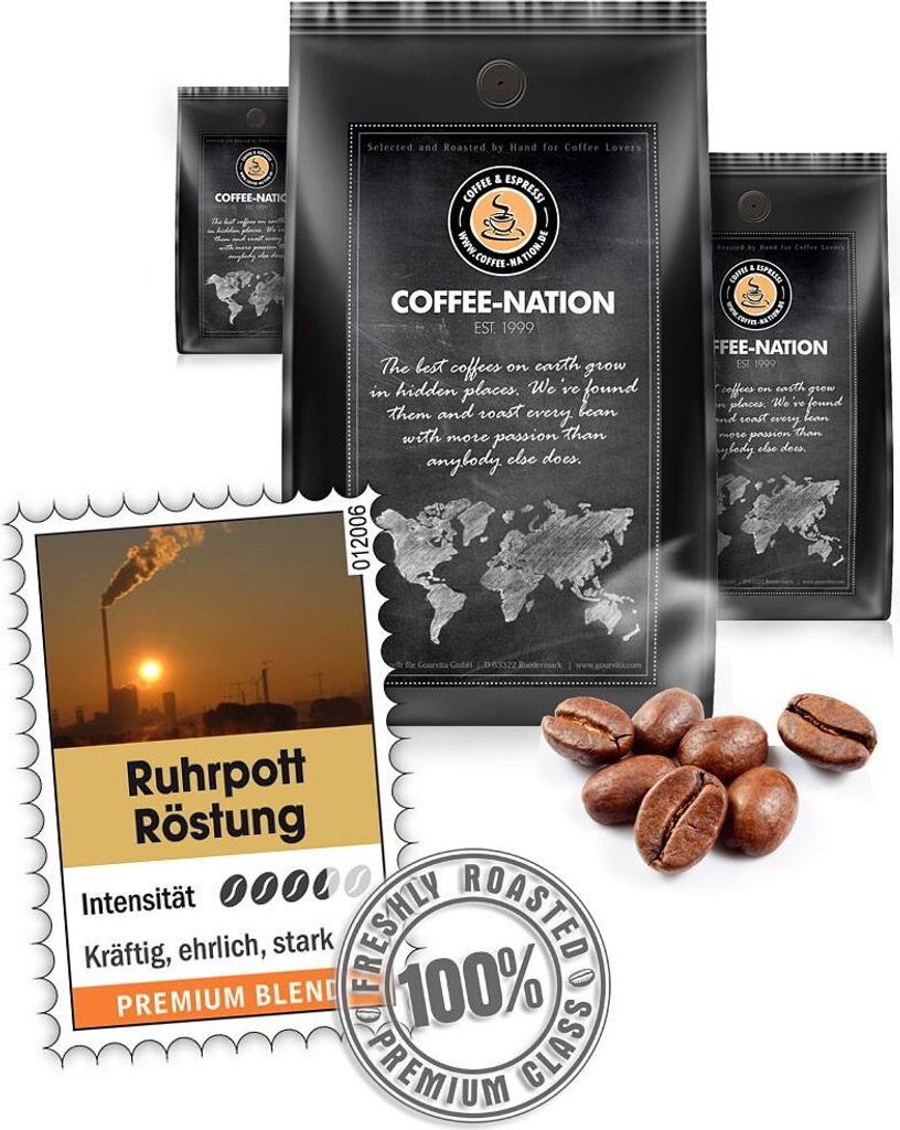 Kaffee RUHRPOTT RÖSTUNG von Coffee-Nation, 500g Bohnen