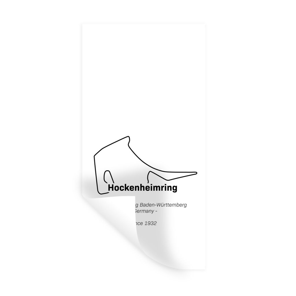 MuchoWow Wandtattoo Wandsticker Wandaufkleber Formel 1 - Deutschland - Rennstrecke 40x80 cm Selbstklebend und Repositionierbar - Repositionierbar...