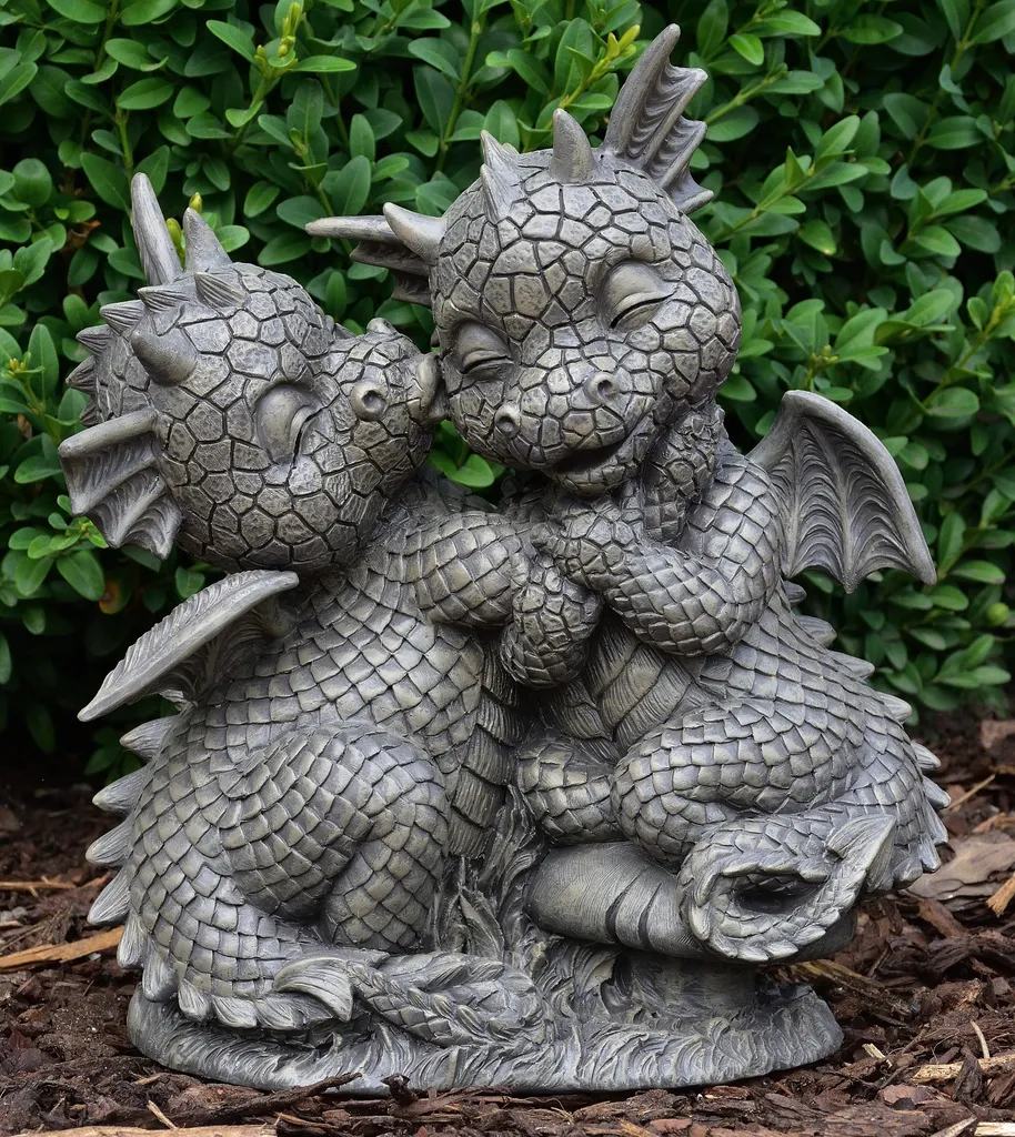Petit Dragon de Jardin Résistant - Déco Extérieure Durable First Love