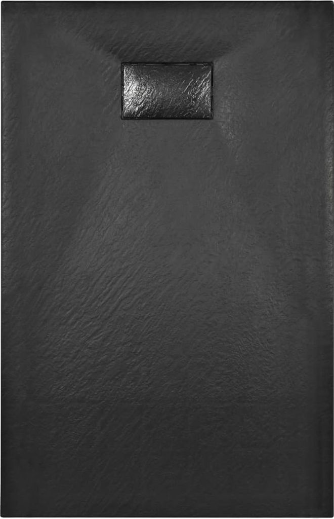 vidaXL Duschwanne SMC Schwarz 100×80 cm Produktbild 3