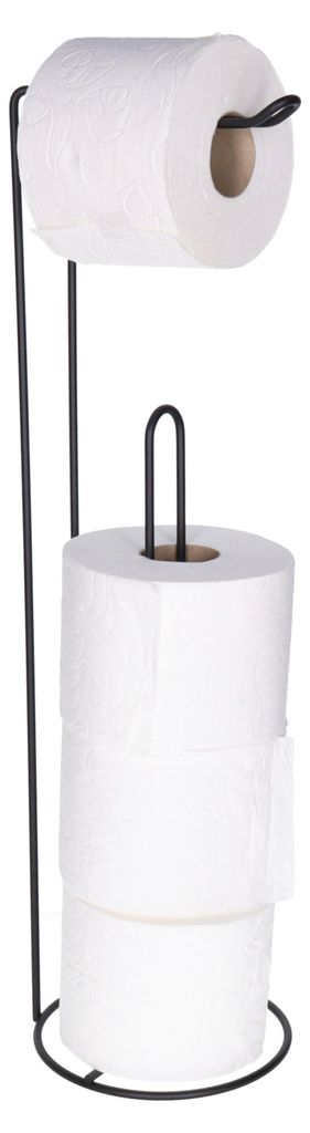 Porte-papier hygiénique, métal, noir, 54 cm Image du produit 