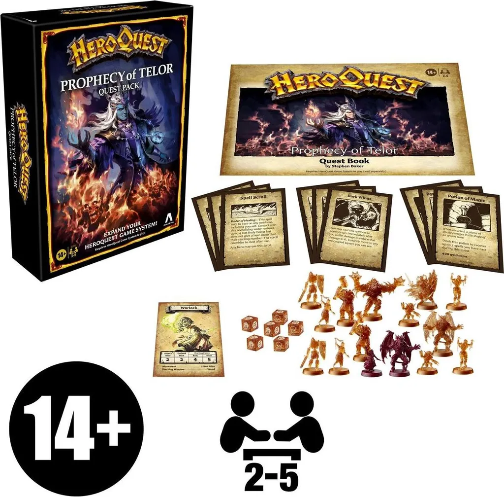 HeroQuest La Prophétie de Telor 13 Quêtes Inédites et Figurines de Monstres