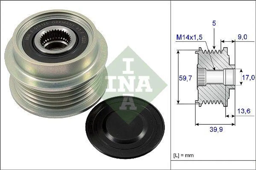 Ruota Libera Alternatore INA 535 0199 10 | Toyota OE 27060-33030
