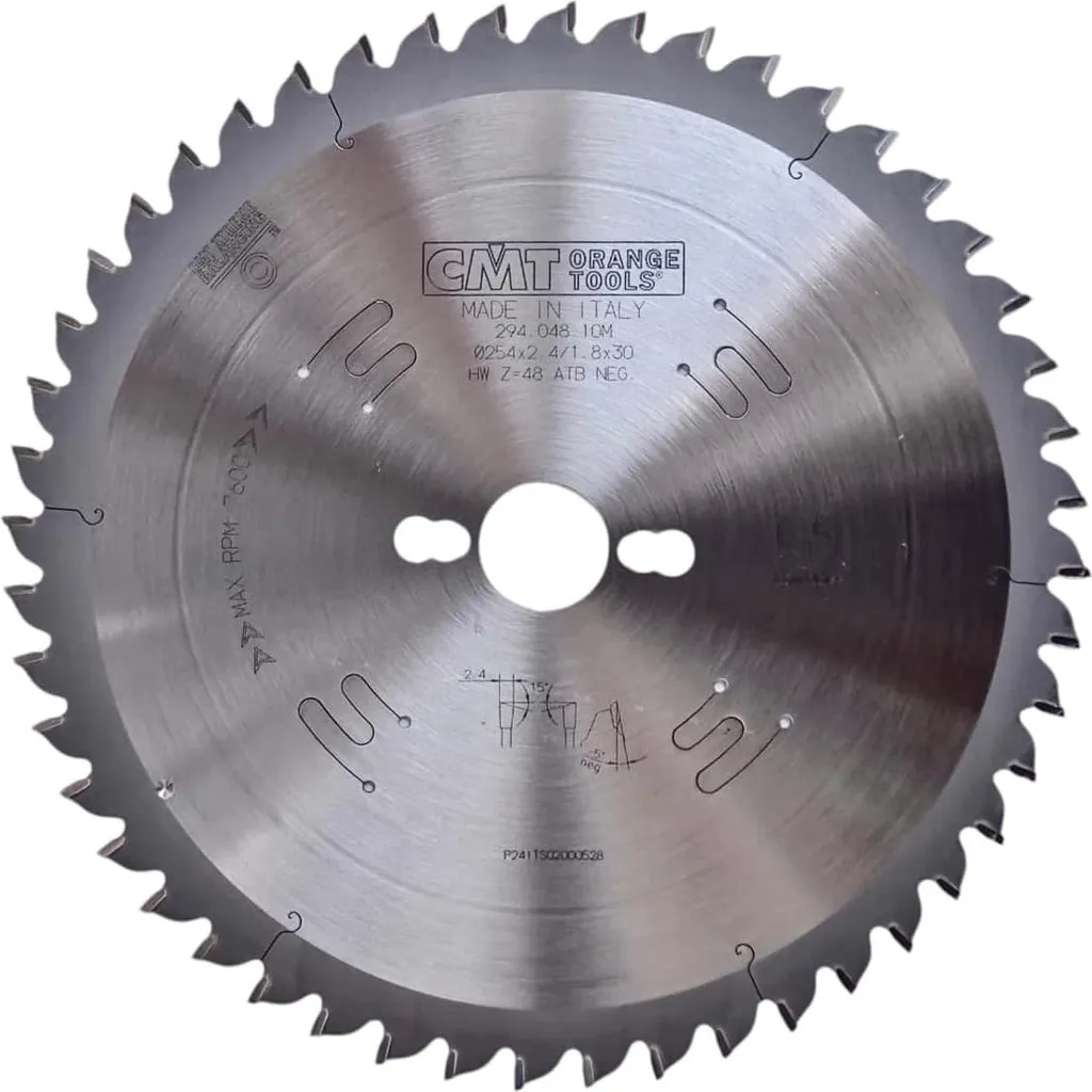 Lama CMT 254 Z48 WZ/ATB -5° Neg | Precisione Industriale Legno