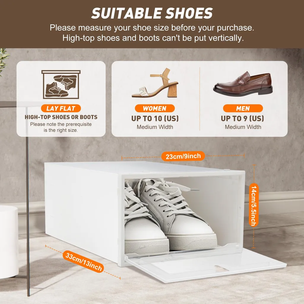 Rangement chaussures design pliable blanc - Système empilable robuste - 5
