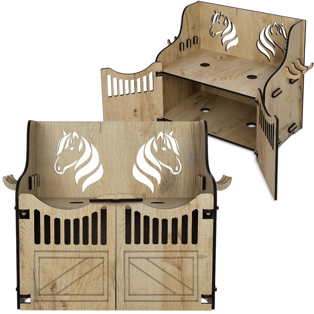 Hobby Horse Fjord Écurie SKIPPI Pour 2 Chevaux De Hobby Horse