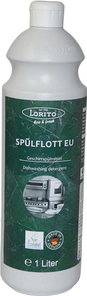 Lorito Geschirrspülmittel Spülflott Eco u. fresh 1 Liter Ecolabel