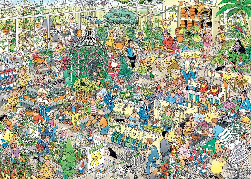 Jan van Haasteren - Gartencenter - 1000 Teile, 1000 Produktbild 
