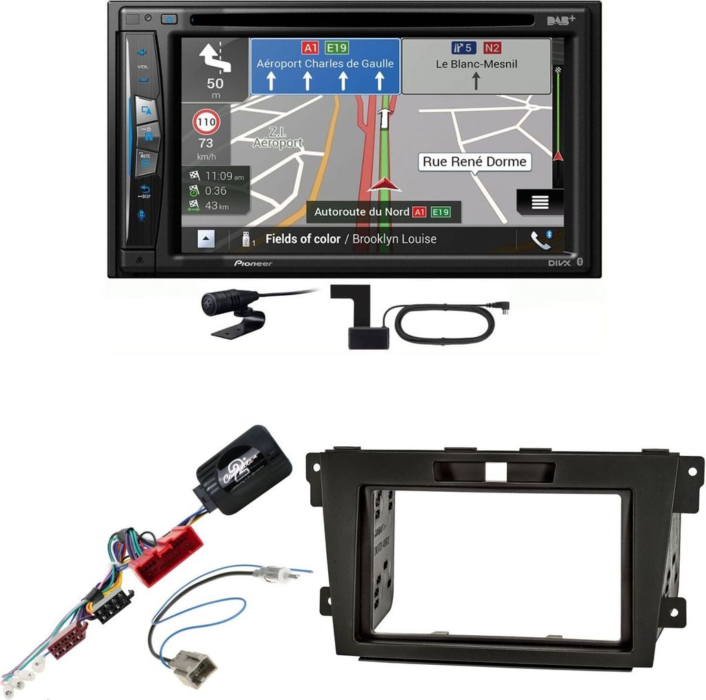 Pioneer AVIC-Z730DAB USB Navigation Bluetooth MP3 CD Einbauset für Mazda CX-7