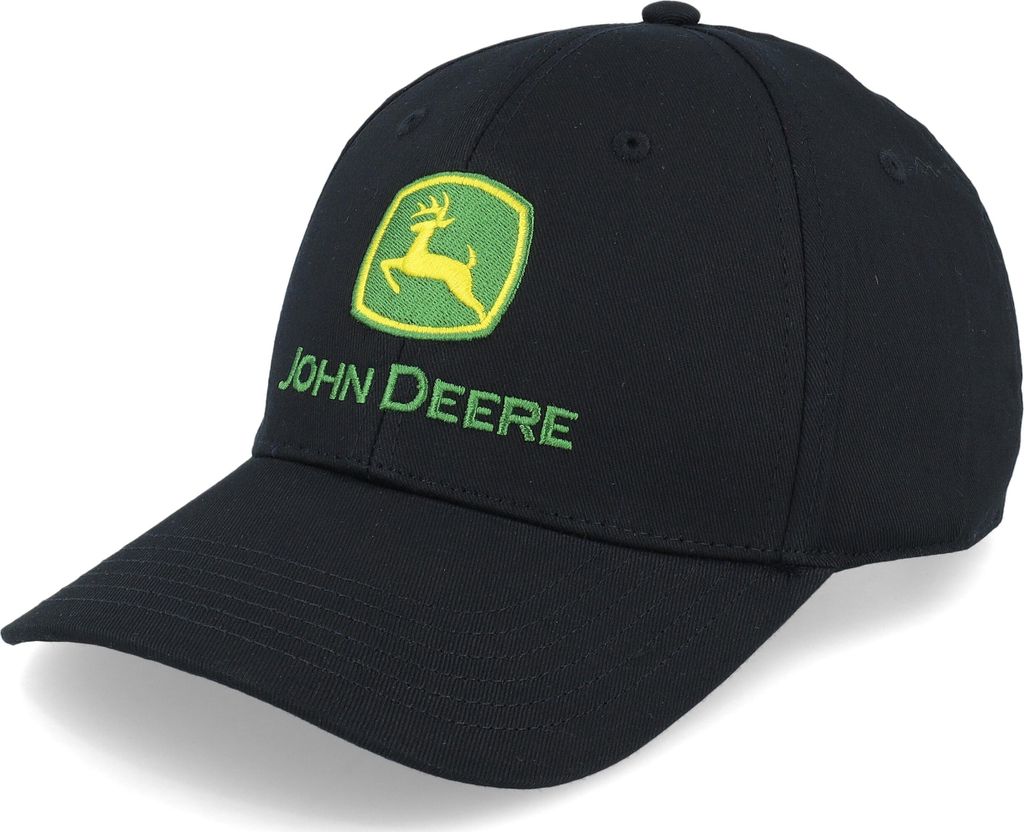 John Deere Cap Logo Nrlad, Offizieller Fanartikel, Schwarze Cap aus 100% Baumwolle mit gesticktem Logo vorn und „Nothing Runs Like A Deere“-Sch...