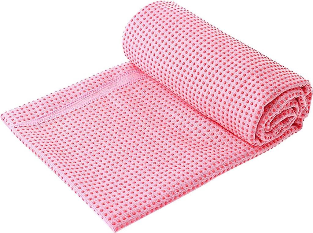 Yoga-Matte Handtuch Antirutsch große Noppen Pilates Handtuch mit Tasche geeignet für Bikram und auf Reisen