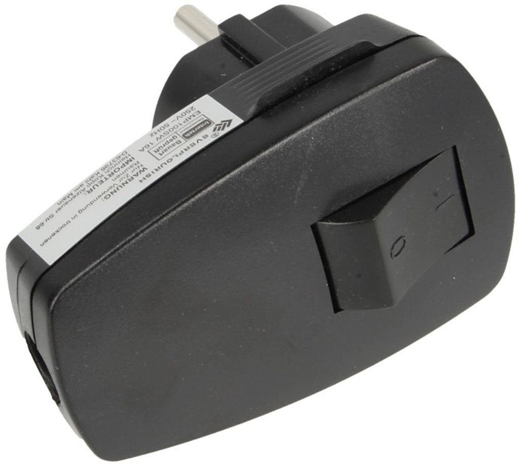 Kopp Kunststoff-Schutzkontakt-Stecker,Wippenschalter, für  Produktbild 