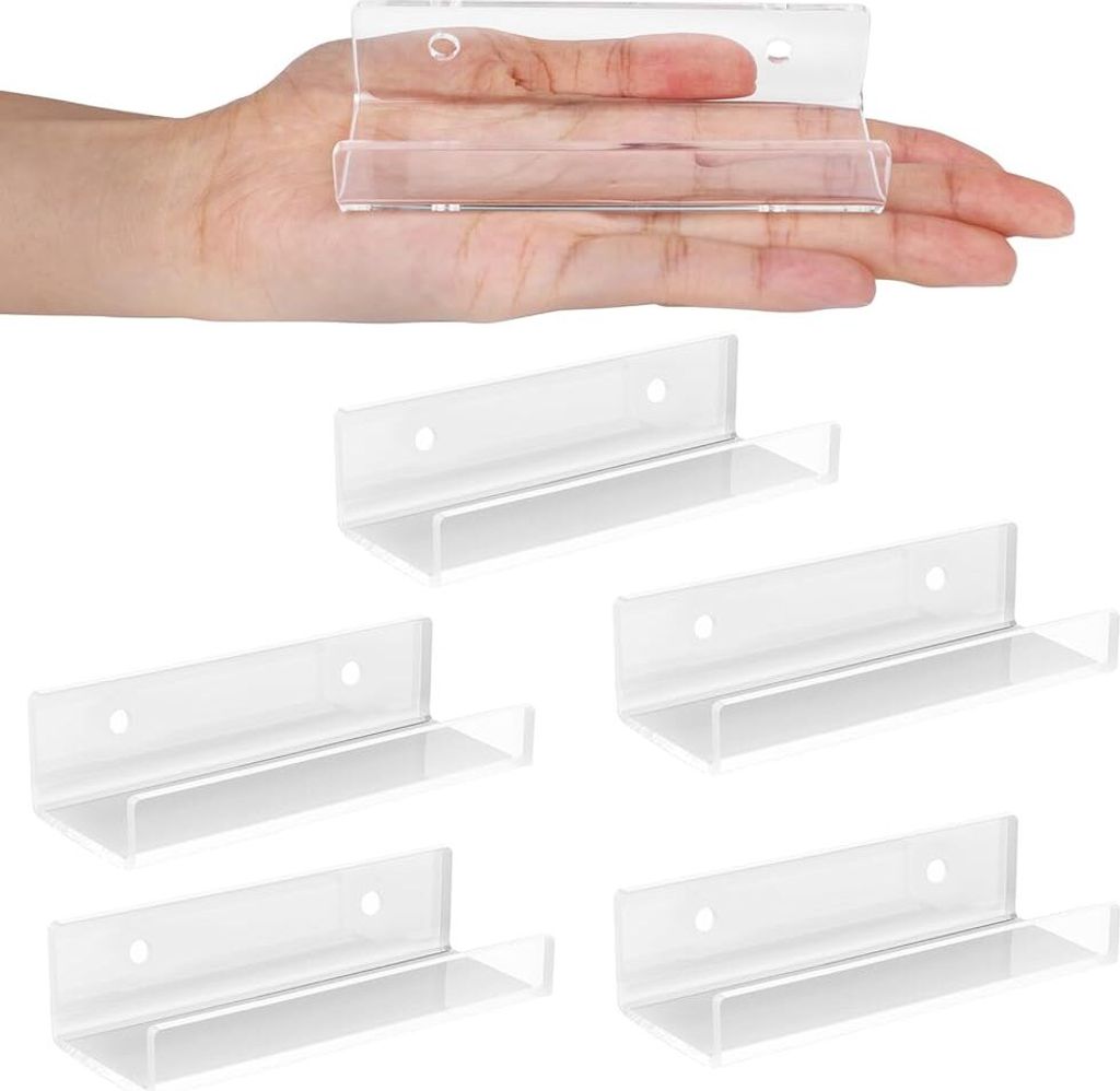 Acryl Schallplattenständer, 4 Zoll, 6er Set, transparent, ideal für die Präsentation und Aufbewahrung von Mini-Schallplatten und Bildern