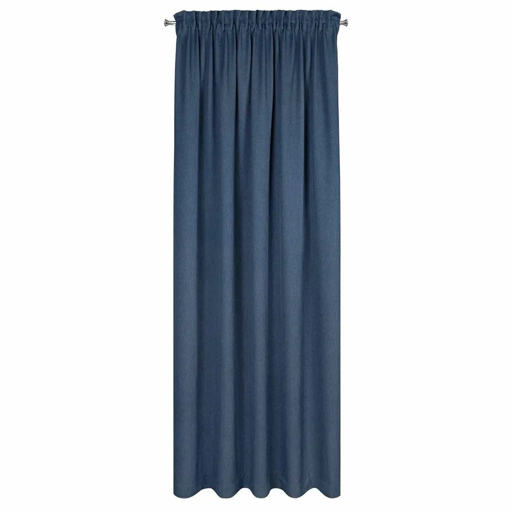 Rideau occultant bleu foncé 140x270 pour chambre et salon chic et zen