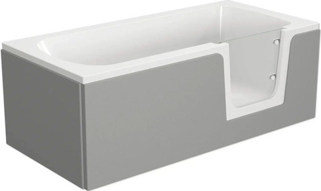 Badewanne mit Tür rechts SCHULTE Q1 80 x 180 cm alpinweiß glänzend mit befliesbarer Front- und Seitenverkleidung D80095R4