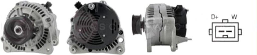 CASCO CAL10137AS Lichtmaschine Generator LiMa 90A 12V für VW Transporter IV Bus (70B, 70C, 7DB, 7DK, 70J, 70K, 7DC, 7DJ) Transporter IV Kastenwagen