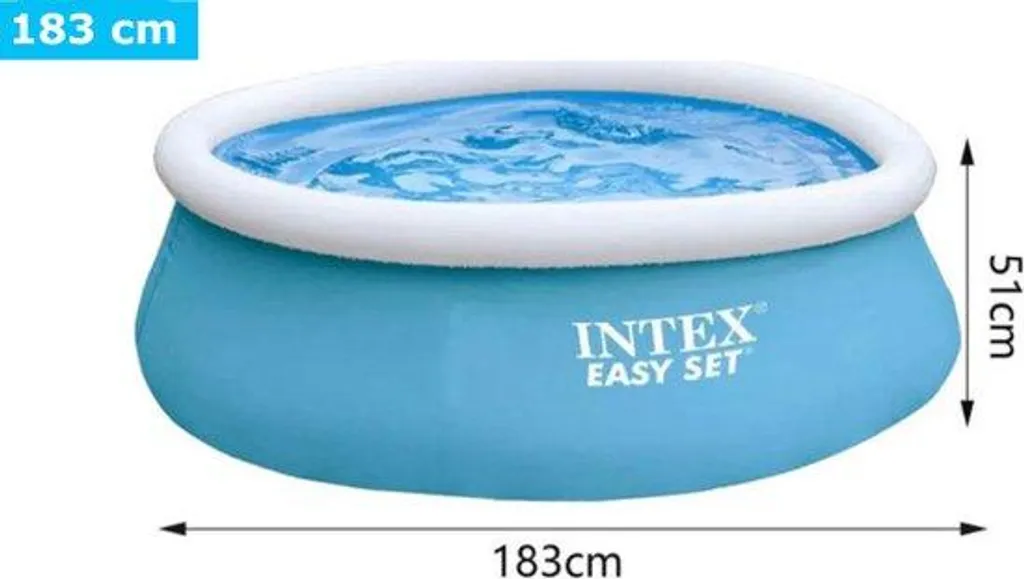 Piscine gonflable 183 cm ultra résistante avec trois anneaux de confort