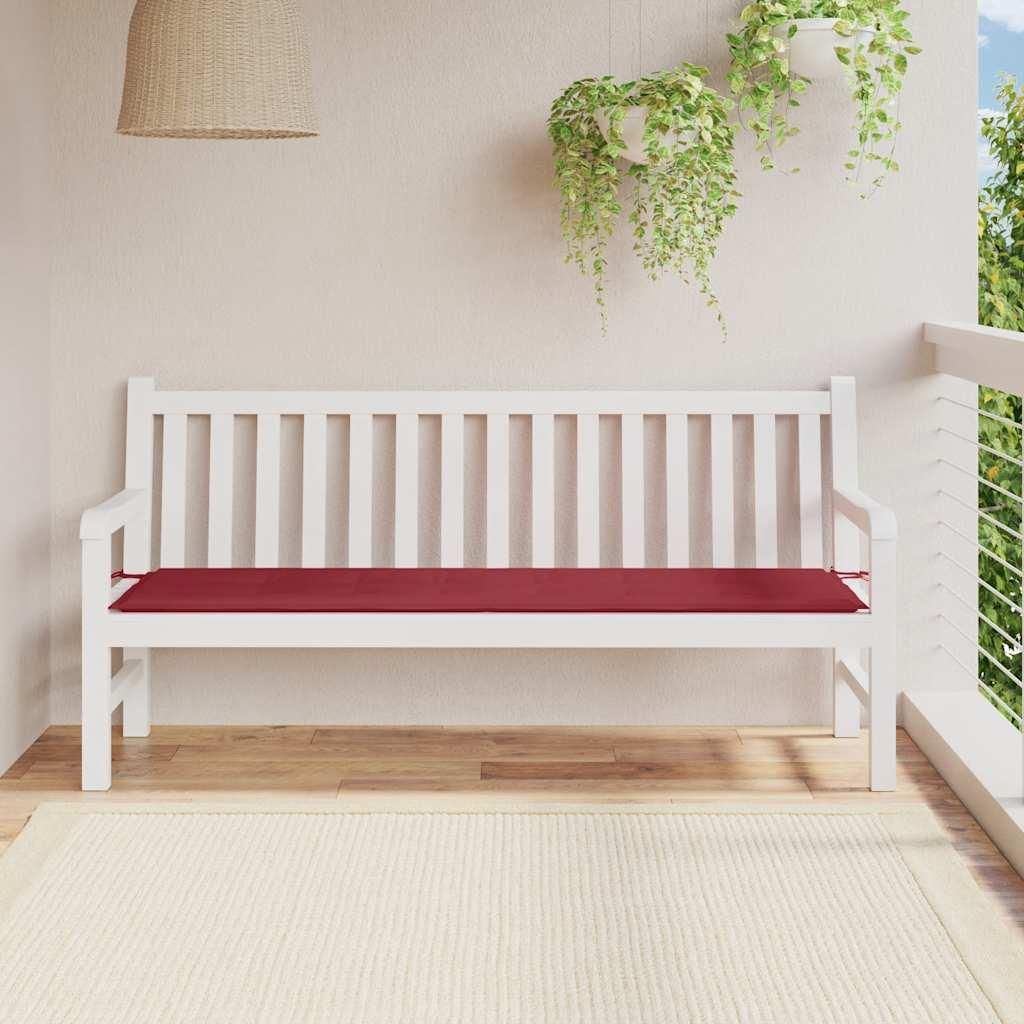 vidaXL Gartenbank-Auflage Weinrot 180x50x3 cm Oxford-Gewebe Produktbild 