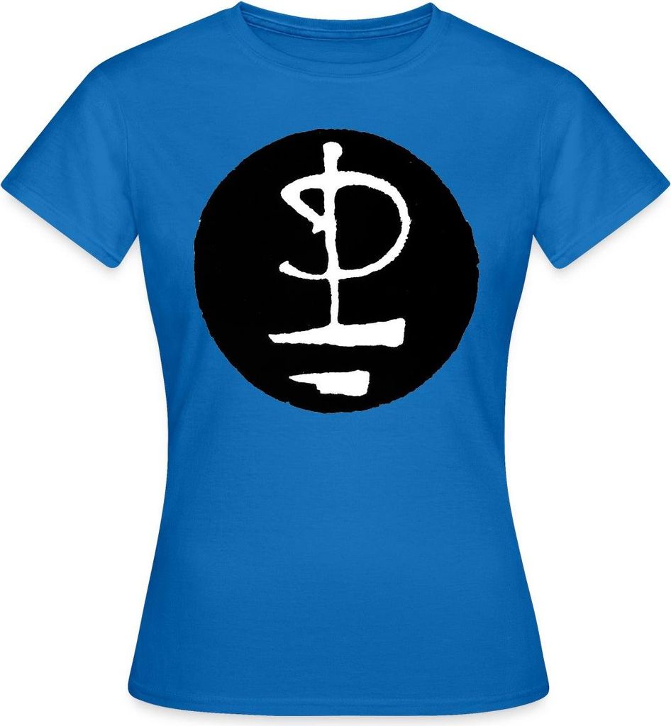 Spreadshirt Pink Floyd Logo Schwarz Weiß Frauen T-Shirt, S, Royalblau