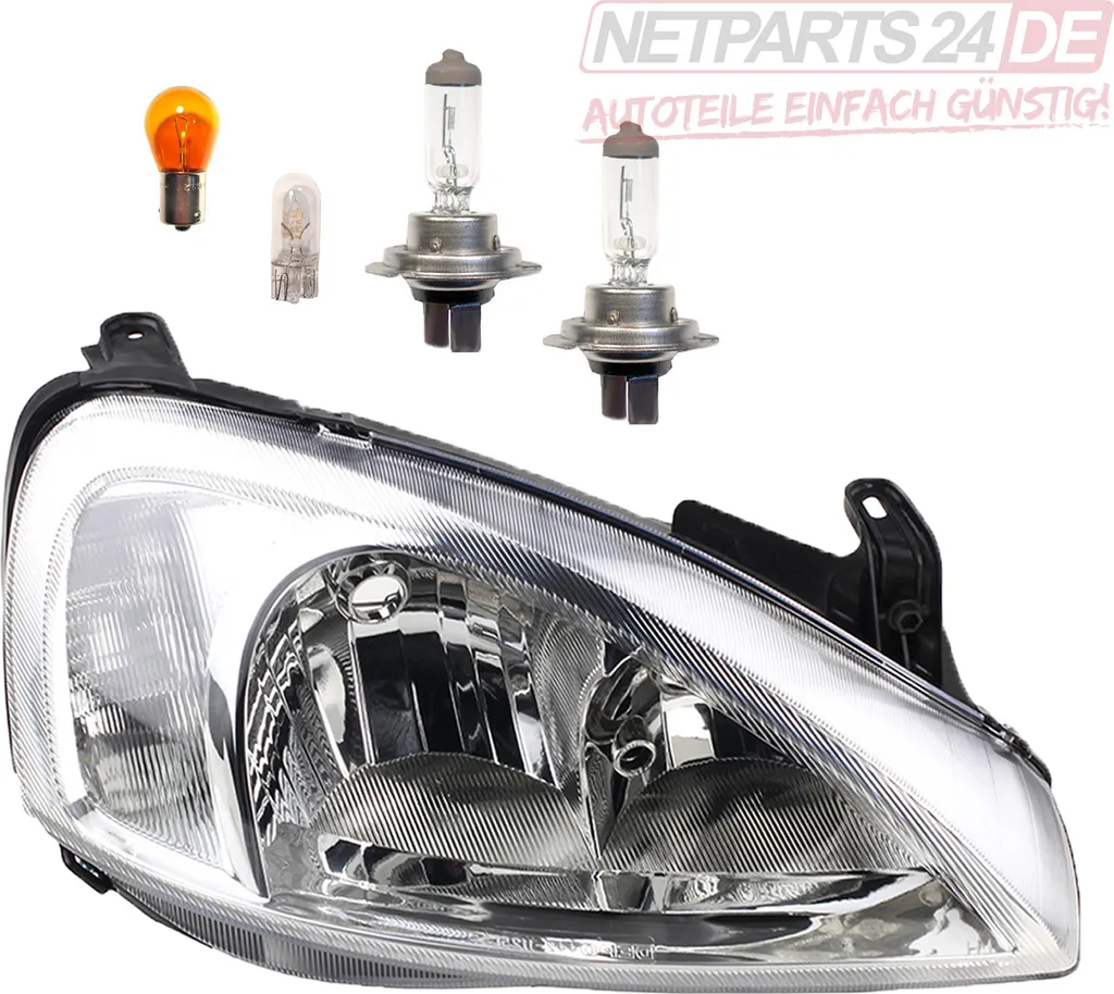 Proiettore Johns per Opel Corsa C 2000-2003 Sistema Valeo H7/H7