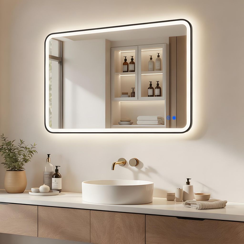 ARTFORMA LED koupelnové zrcadlo, obdélníkové, 100 x 70 cm, Obrázek produktu 