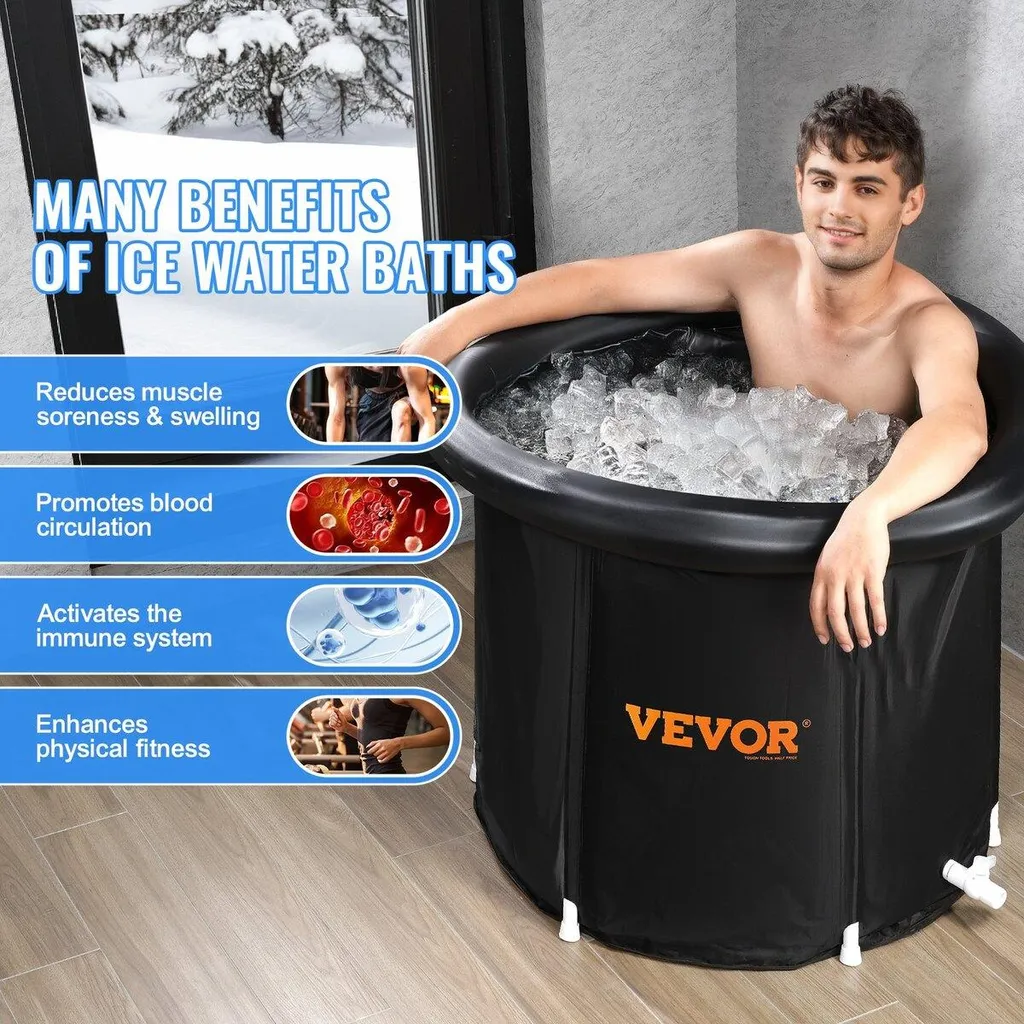 Vasca da bagno con ghiaccio per atleti Vasca per terapia con acqua fredda Vasca gonfiabile - 6