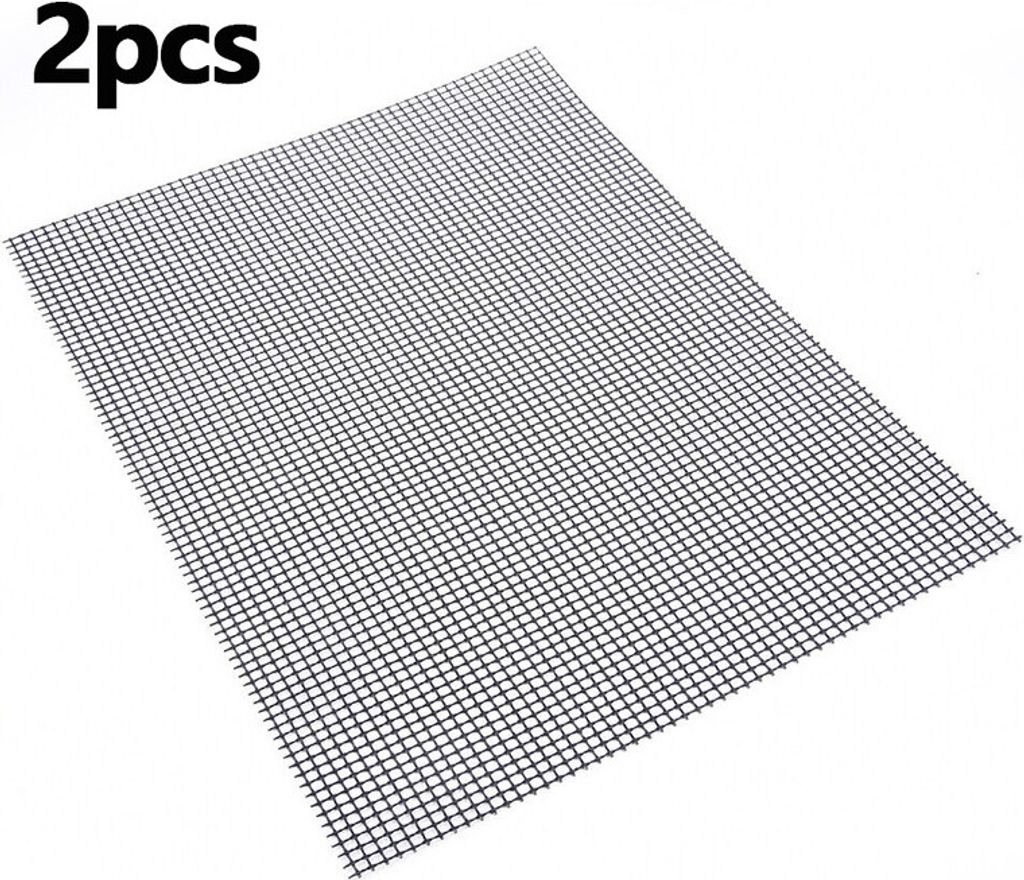 2Pcs BBQ Grid Mat Resistant BBQ Grill Net Non Stick Pan Mat Reusable Paper