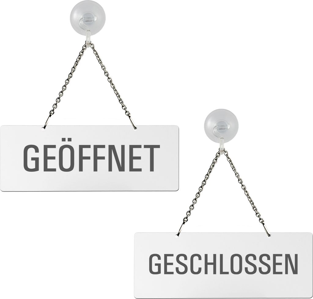Hängeschild | Wendeschild Geöffnet Geschlossen | Melamin Produktbild 