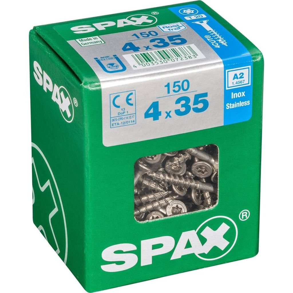SPAX 4197000400357, Skrutka, Nerezová oceľ, Drevo, plochá Obrázok produktu 