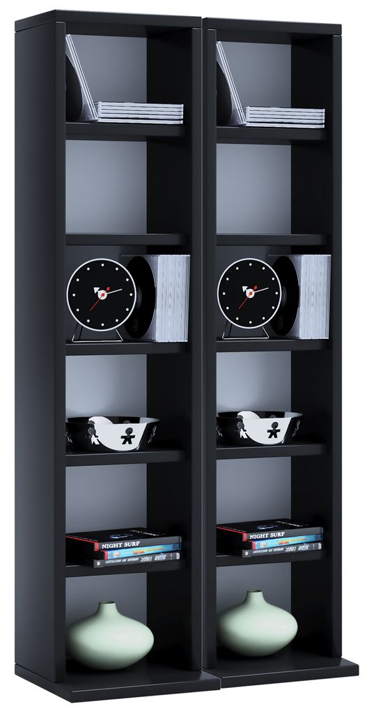 Scaffale per CD in legno | Scaffale CD con spazio per 204 Immagine del prodotto 