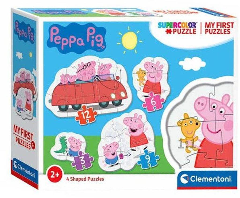 CLEMENTONI Mein erstes Peppa Pig Puzzle 4in1 (3,6,9,12 Produktbild 