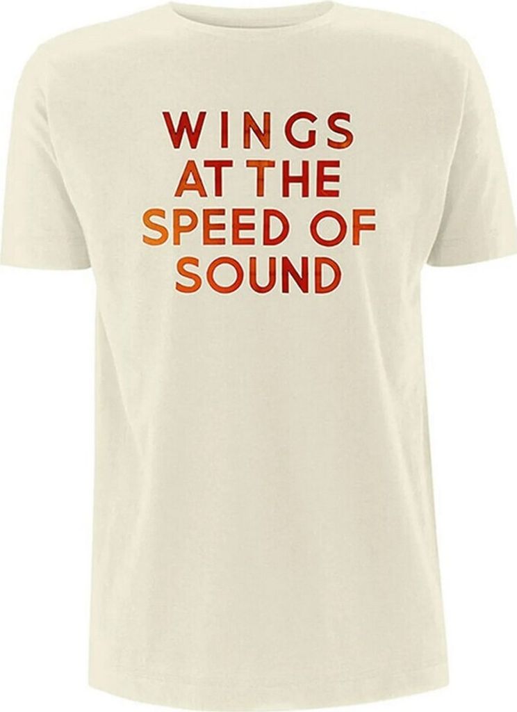 Paul McCartney - "Wings At The Speed Of Sound" T-Shirt für Herren/Damen Uni RO10742 (XL) (Sand)