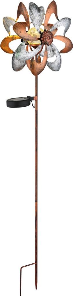 GLOBO 36574 Solarleuchte Metall goldfarben antik, LED