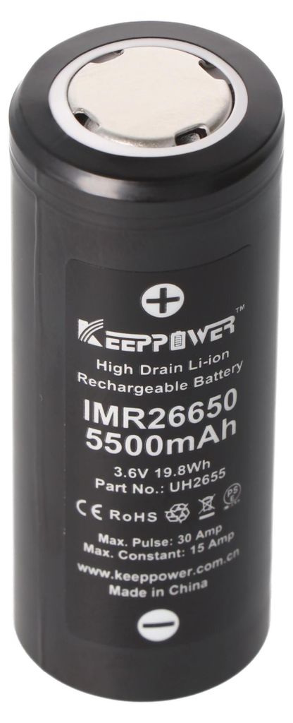 IMR 26650 Li-Ion Akku 5500mAh 3,6V - 3,7V  15A konstant Produktbild 