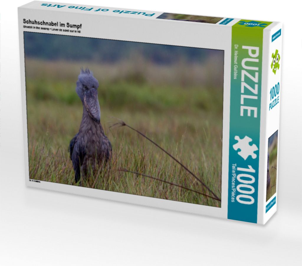 CALVENDO Puzzle Schuhschnabel im Sumpf | 1000 Teile Lege-Größe 64x48cm Foto-Puzzle für glückliche Stunden