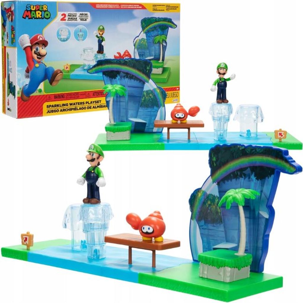 Super Mario Bros Sparkling Waters Spielset Spielfigur Luigi