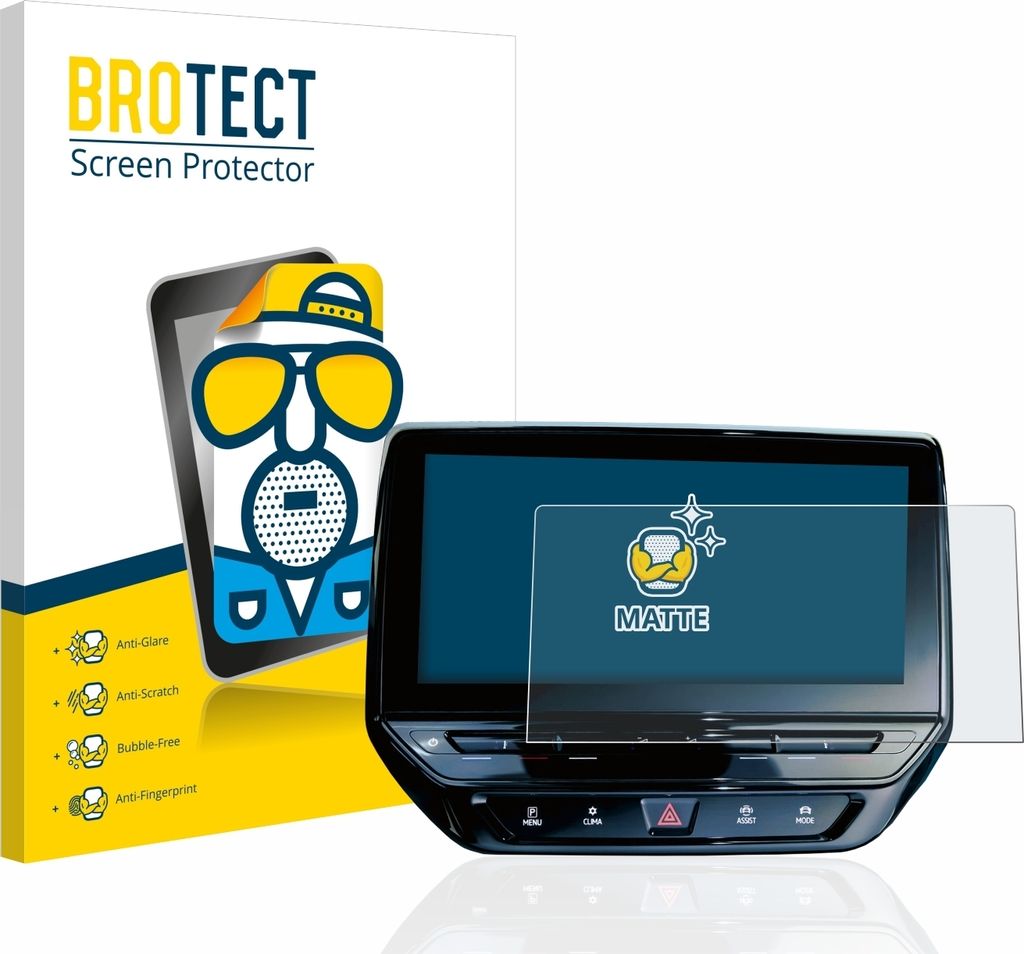 BROTECT Schutzfolie für Volkswagen ID.5 Discover Pro 12" Displayschutz Displayschutzfolie Folie Matt Entspiegelungsfolie