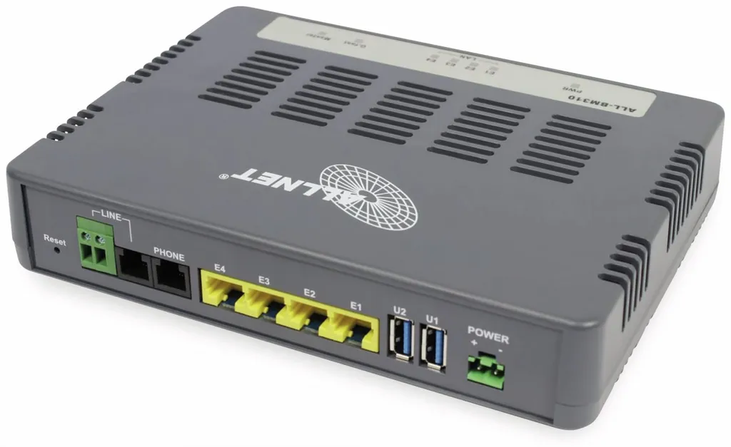 Modem G.fast Intel ALLNET ALL-BM310 Noir 1000 Mbps pour Réseau Ethernet - 3