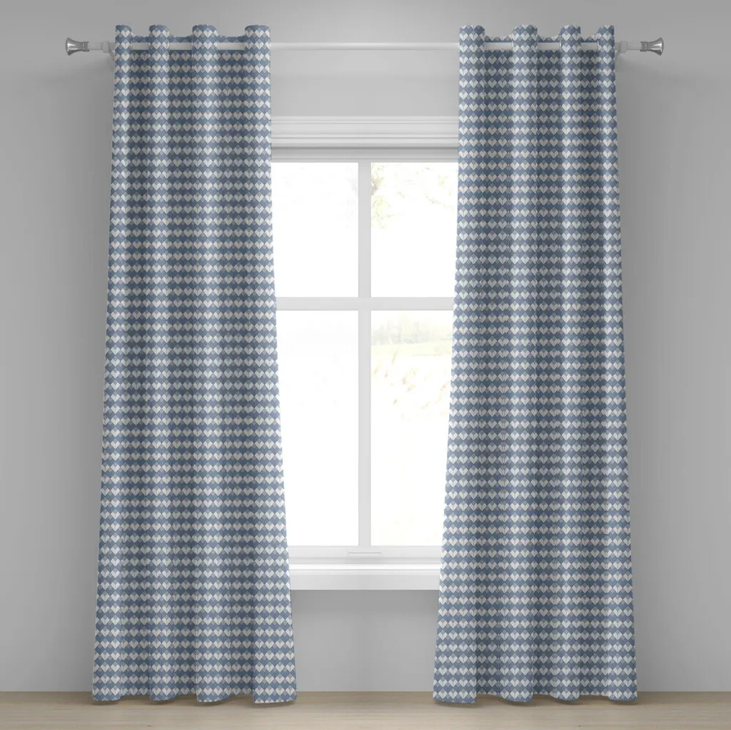 Rideaux décoratifs à 2 panneaux motif géométrique moderne 280x245cm