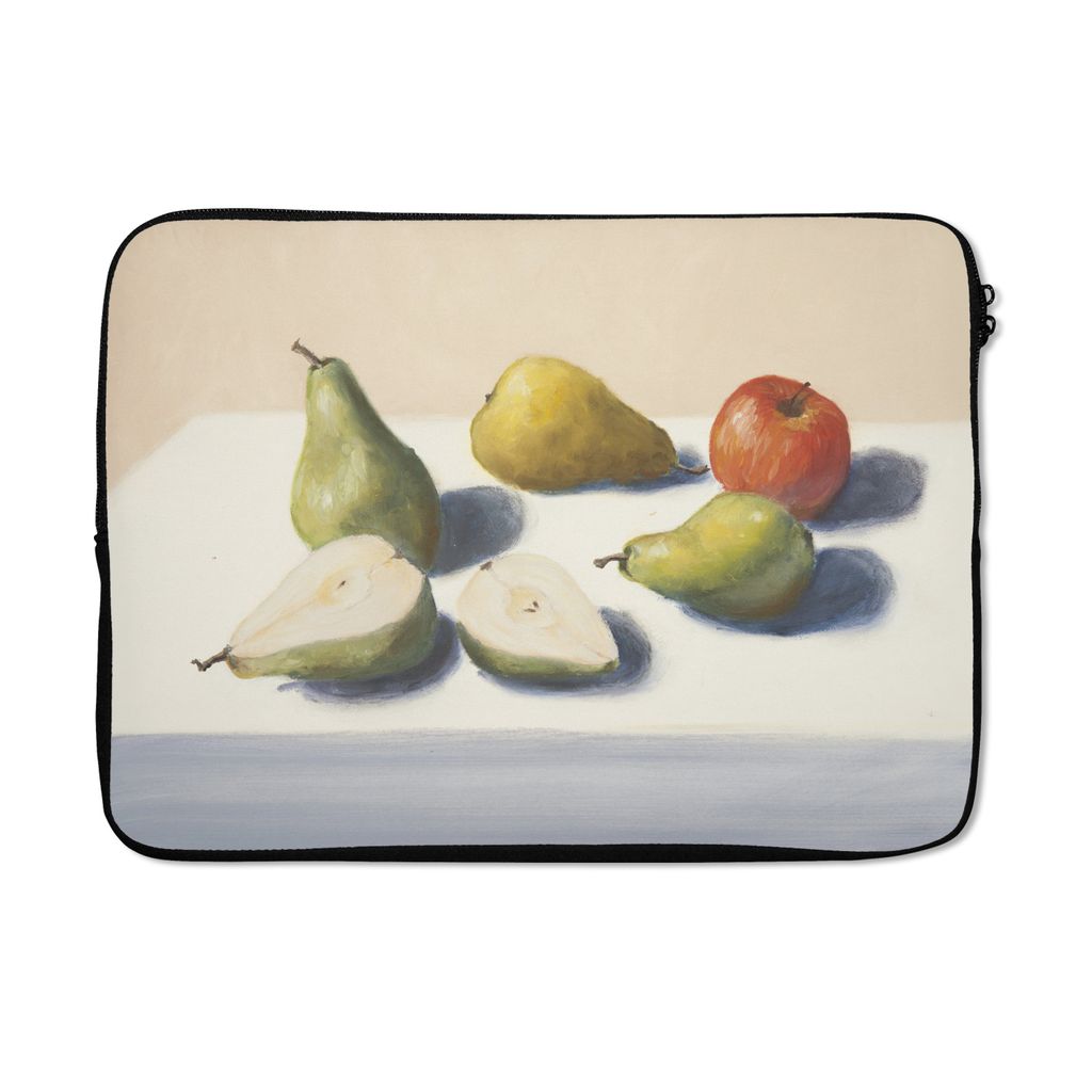 MuchoWow Laptop Hülle 13 Zoll Birnen - Obst - Farbe Laptoptasche - Laptophülle - Sleeve - Rundumschutz