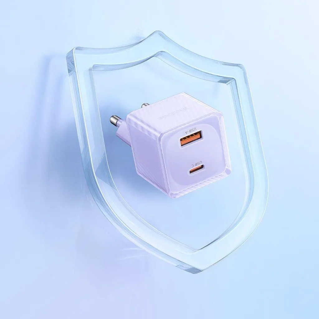Chargeur de Voyage Rapide 33W pour iPhone et Android, Double USB Violet - 10