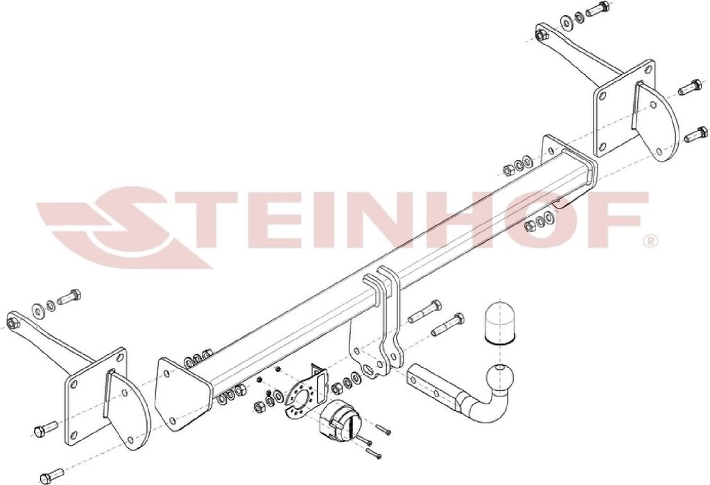 Z546556 Anhängerkupplung passend für FORD Tourneo Connect Grand 02/2022- starr