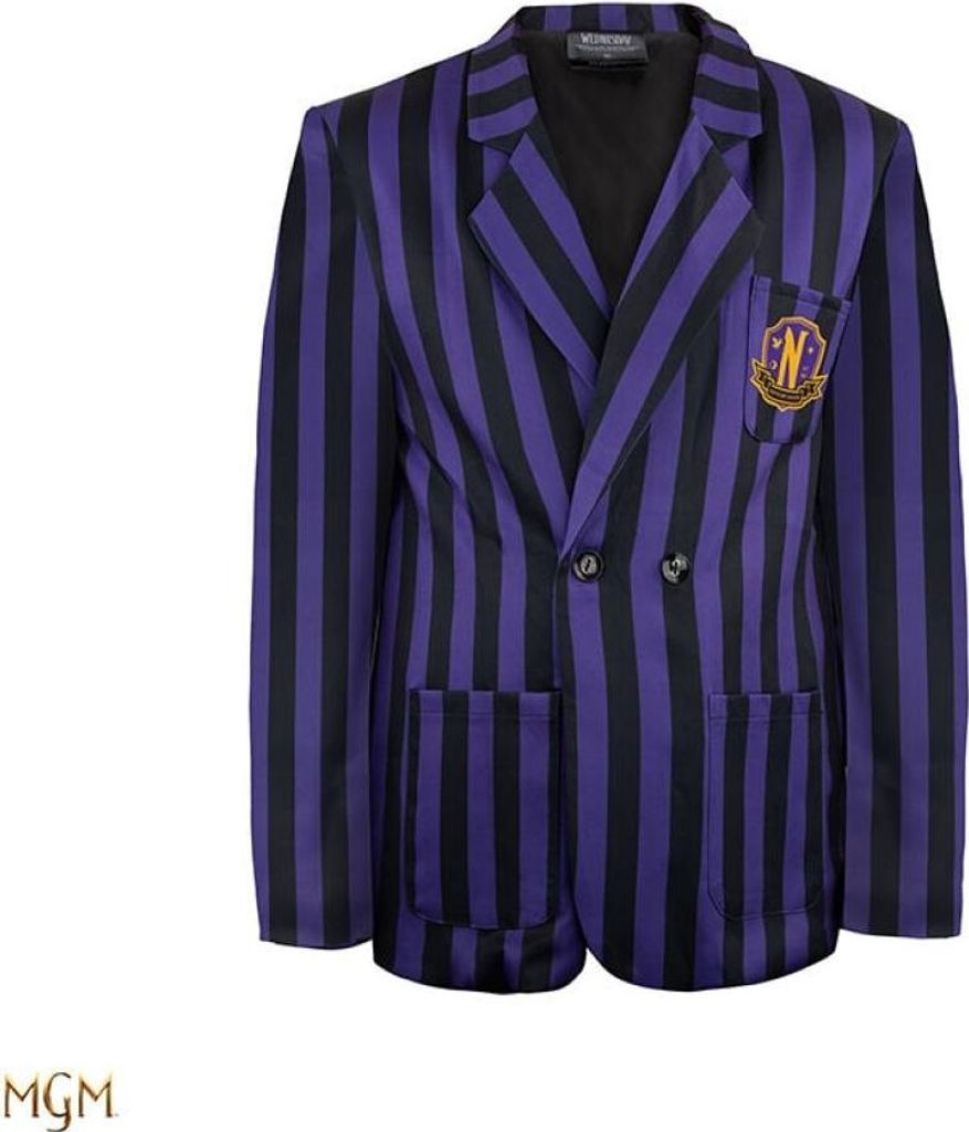 Nevermore Academy lila gestreifte Bluse Grö ß e S Obrázok produktu 