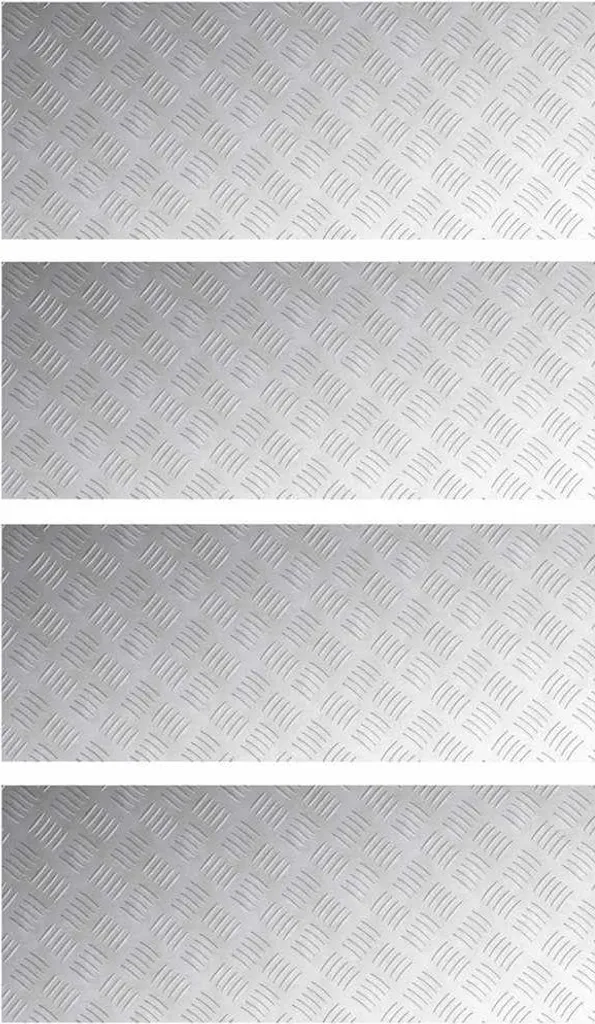 vidaXL 4 Gradini Rettangolari Alluminio 100x40 cm Argento per Scale