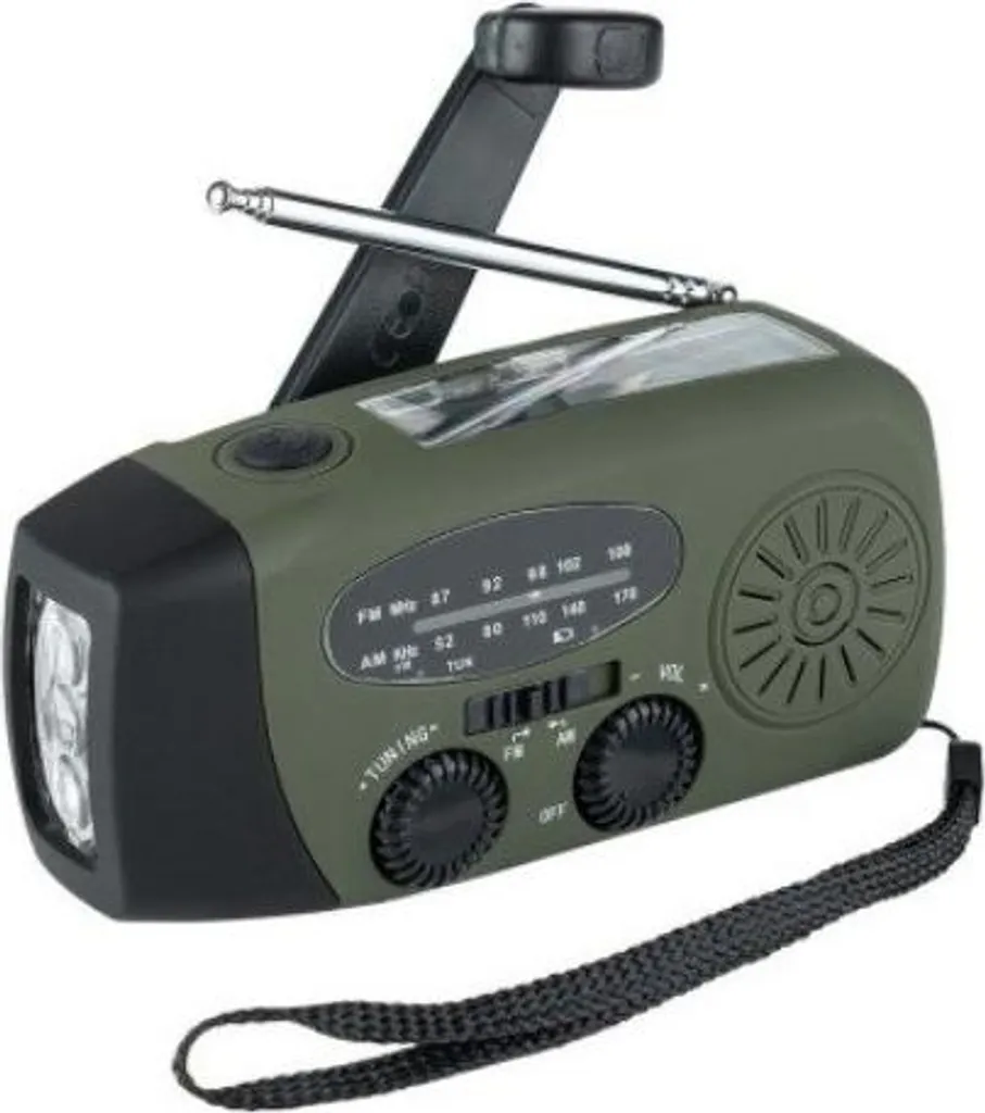 Radio de camping et randonnée avec éclairage LED et chargeur de téléphone