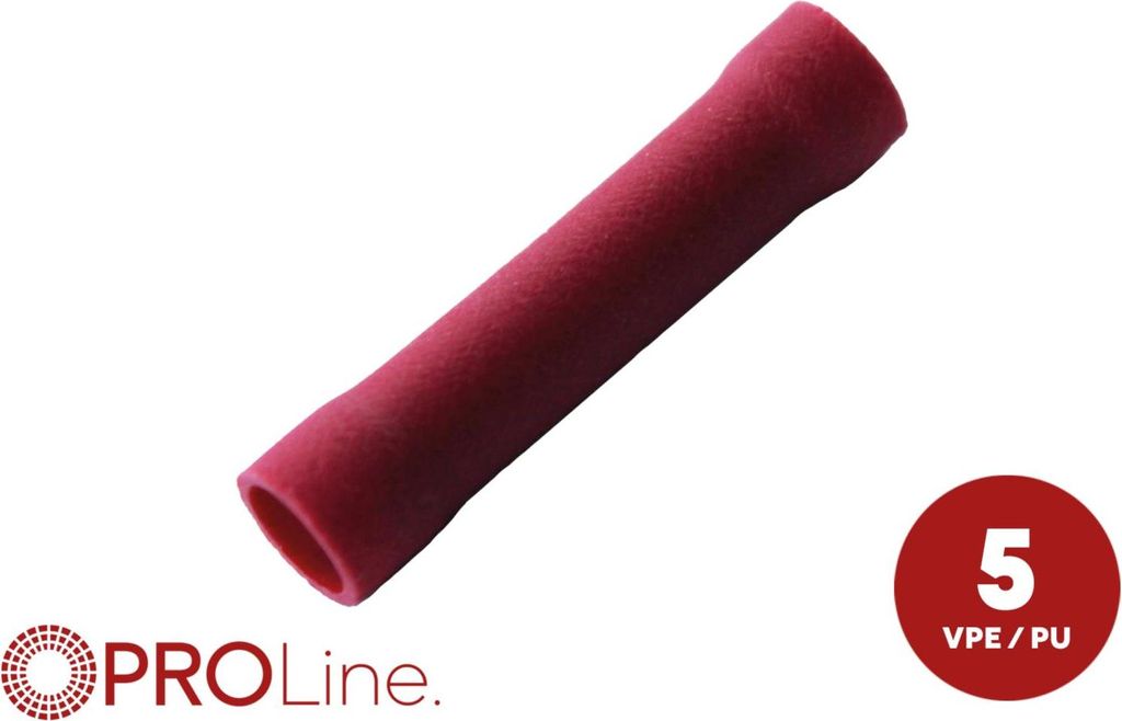 Stoßverbinder 0,5mm²-1,5mm² rot 5 Stück
