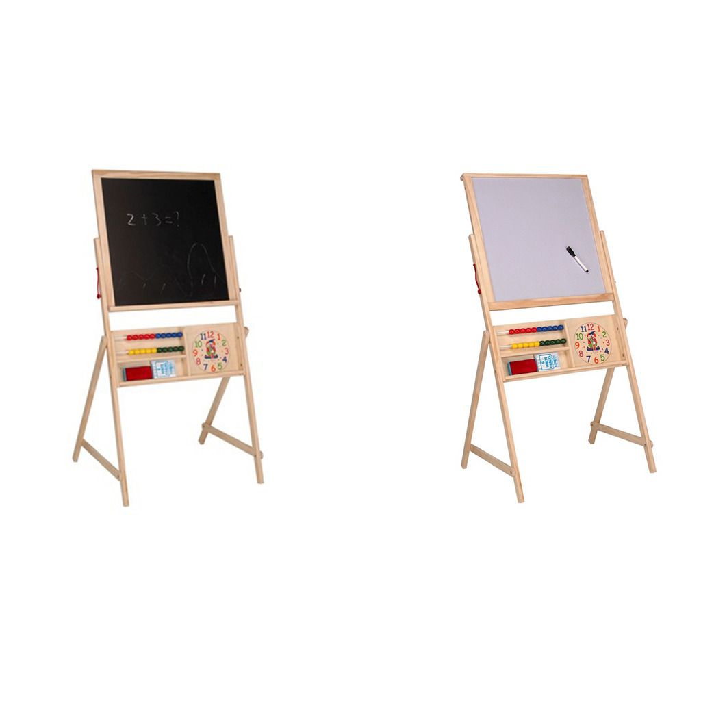 Kinder Tafel Maltafel magnetisch Schreibtafel Schultafel Whiteboard Stand Holz 